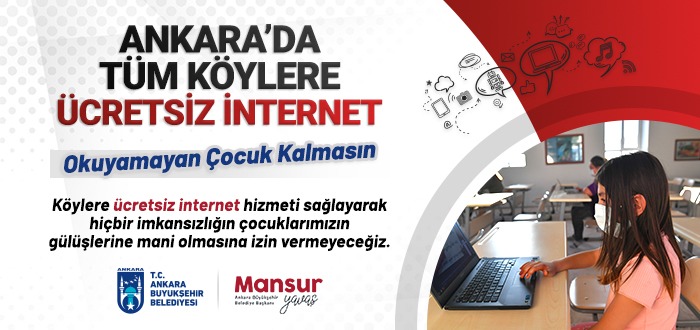 Büyükşehir Belediye Başkanımız Sn. Mansur YAVAŞ’tan Tüm Köylere Ücretsiz İnternet Müjdesi