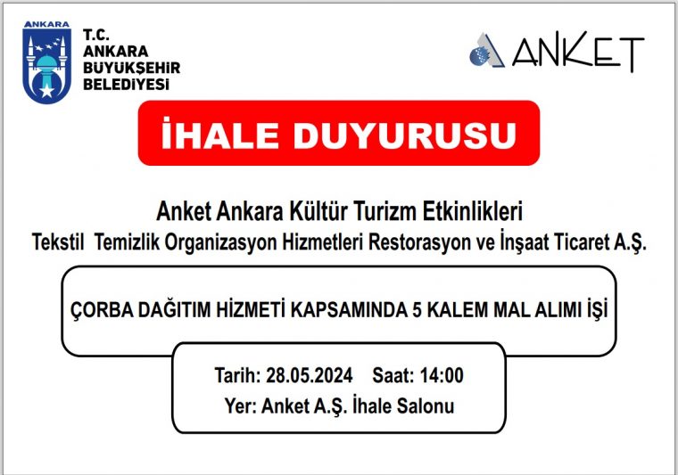 İHALE DUYURUSU