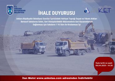 İHALE DUYURUSU
